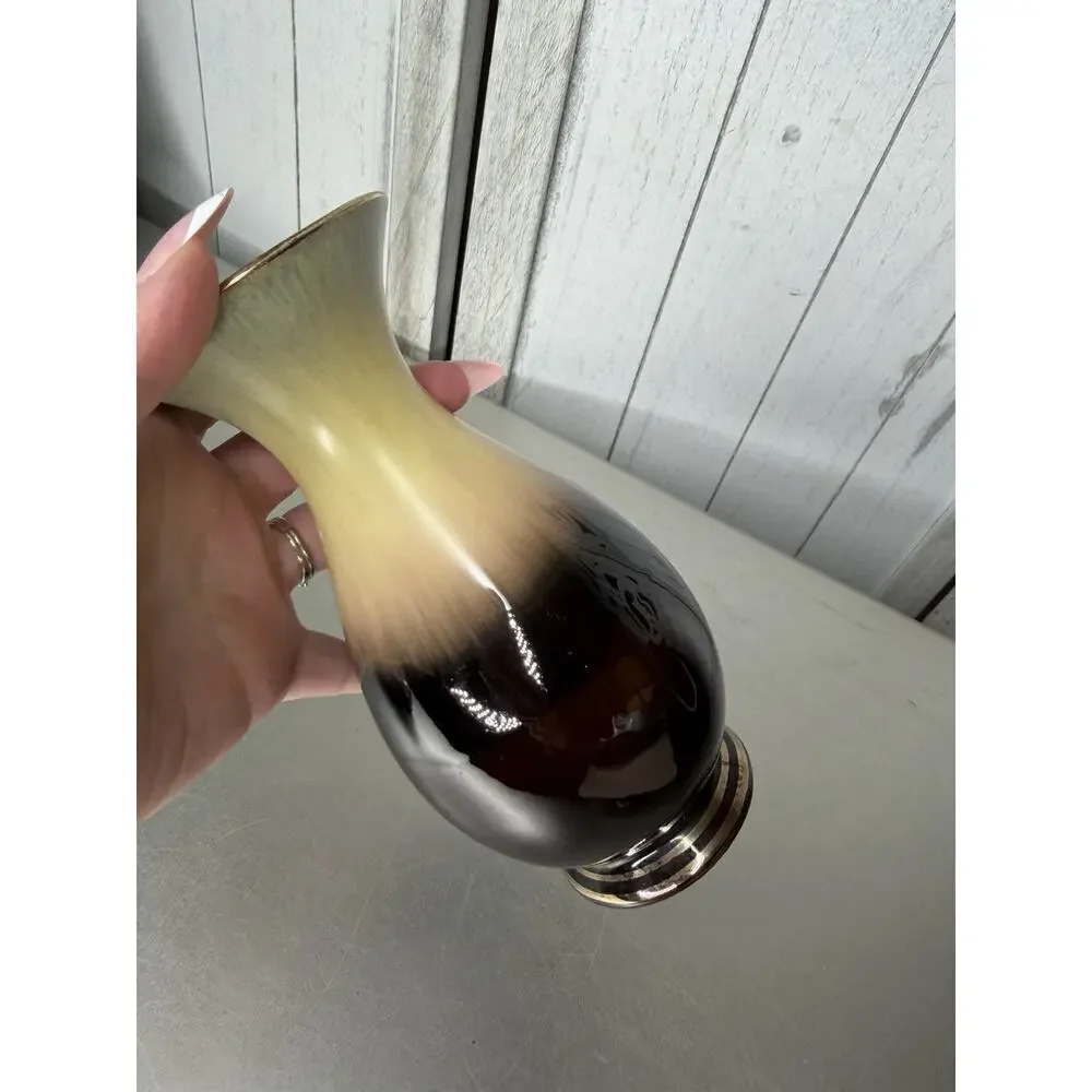 Vintage West Germany Bay Keramik Art Pottery Vase Gradient Brown Cream MCM